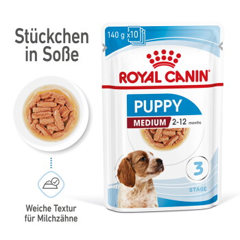 Offizielles Produktfoto: ROYAL CANIN Medium Puppy in Soße