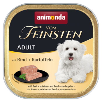 Offizielles Produktfoto: animonda Vom Feinsten Nassfutter Hund, Adult, Rind und Kartoffel