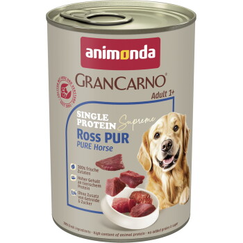 Offizielles Produktfoto: animonda GranCarno Single Protein Supreme Nassfutter Hund Adult, Ross pur