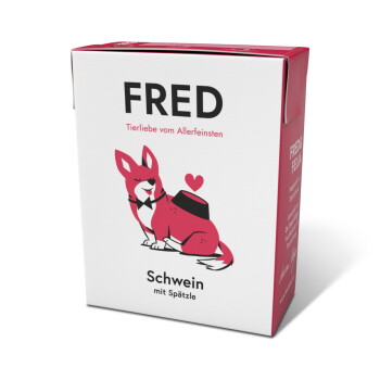 Offizielles Produktfoto: Fred & Felia FRED Schwein mit Spätzle