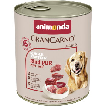 Offizielles Produktfoto: animonda GranCarno Single Protein Nassfutter Hund Adult, Rind pur