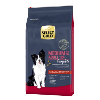 Offizielles Produktfoto: SELECT GOLD Complete Trockenfutter Hund Medium Adult Rind