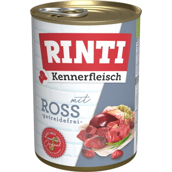 Offizielles Produktfoto: RINTI Kennerfleisch Nassfutter Hund, Adult, Dose, Ross