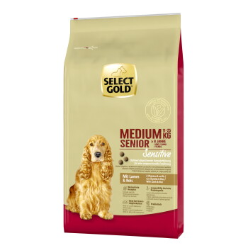 Offizielles Produktfoto: SELECT GOLD Sensitive Trockenfutter Hund Senior Medium Lamm und Reis