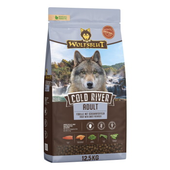 Offizielles Produktfoto: WOLFSBLUT Cold River Trockenfutter Hund Adult