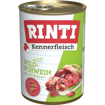 Offizielles Produktfoto: RINTI Kennerfleisch Nassfutter Hund, Adult, Dose, Wildschwein