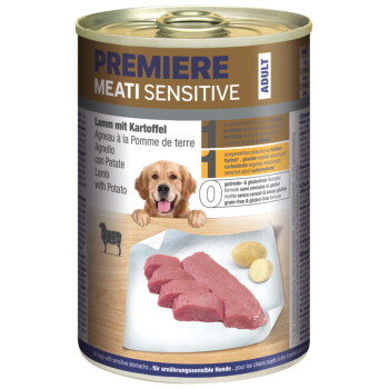 Offizielles Produktfoto: PREMIERE Meati Sensitive Nassfutter Hund, Adult, Lamm und Kartoffel