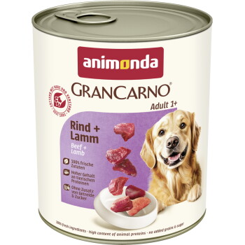 Offizielles Produktfoto: animonda GranCarno Original Nassfutter Hund Adult, Rind und Lamm