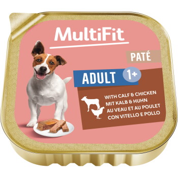 Offizielles Produktfoto: MultiFit Nassfutter Hund Pastete Kalb und Huhn